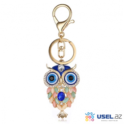 Keychain "Owl" with crystals